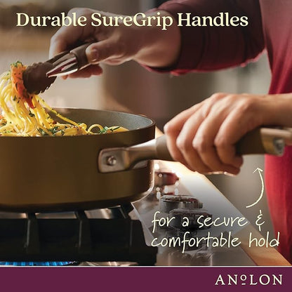 Anolon Advanced Home Hard Anodized Nonstick Wok/Stir Fry Pan 12 Inch - Image 5