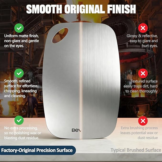 Real 99.85% Pure Titanium Cutting Board Non-Toxic 13.66" x 9"- BPA Free - Image 4