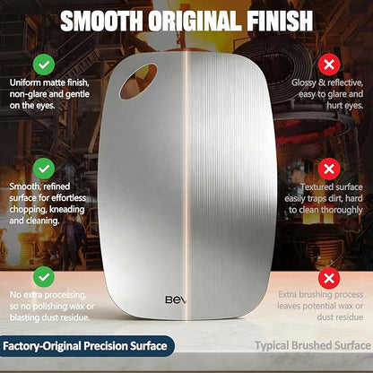Real 99.85% Pure Titanium Cutting Board Non-Toxic 11.45" x 8.15"- BPA Free - Image 5