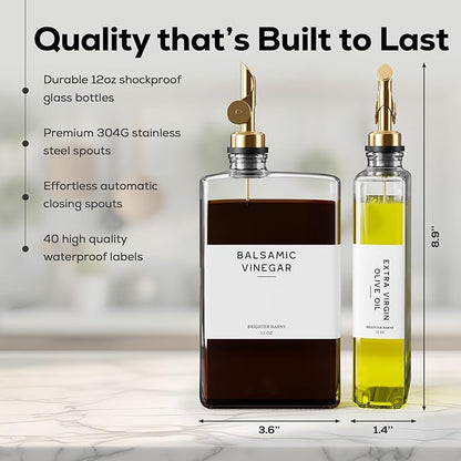 Glass Olive Oil Dispenser Bottle - Image 3