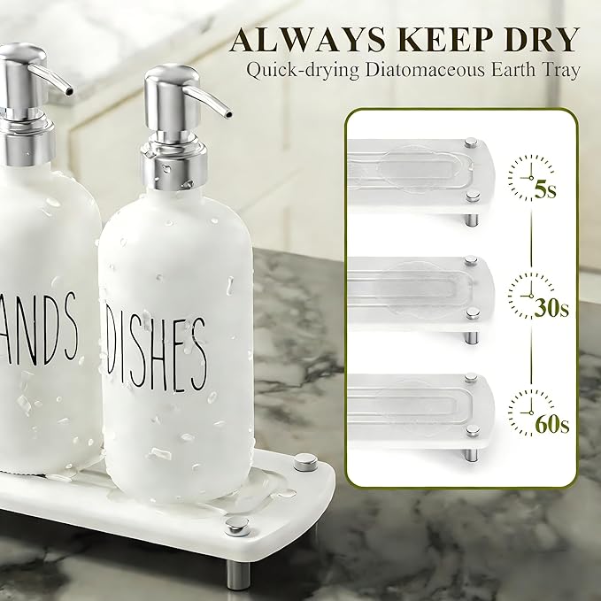 Cisily Kitchen Soap Dispenser Set Comes - Image 2