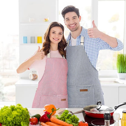 Handepo 12 Pcs Cotton Aprons for Women Men - Image 5