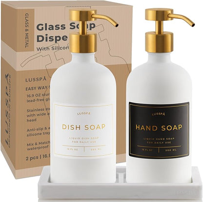 Glass Soap Dispenser Set of 2 - Image 7
