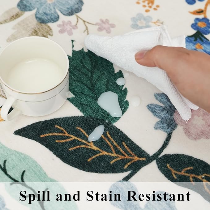 Washable 2x4 Entryway Area Rugs: Vintage Water Resistant Kitchen Rug Non-Slip - Image 5