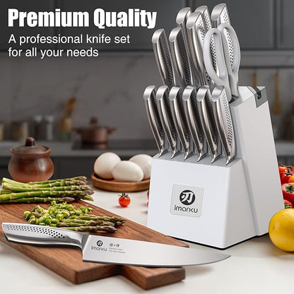 imarku® Knife Set, Japanese HC Stainless Steel 15 PCS Kitchen Knife Set - Image 7