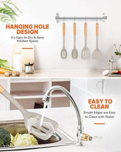 Silicone Cooking Utensils Set, Perfectly Angled - Image 6