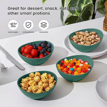 Wheat Straw Bowls, Unbreakable Snack Bowl 4 PCS - 10 OZ - Image 5