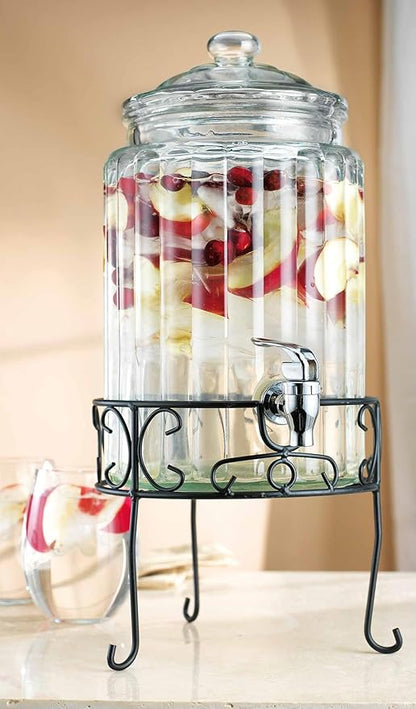 MosJos 2 PACK 1.5 Gallon Drink dispenser, Glass Beverage Dispenser - Image 7
