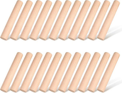 Patelai 20 Pieces Small Wooden Rolling Pin, Dumpling Dough Roller Wooden Mini by Patelai