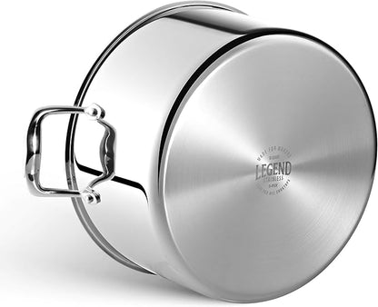 LEGEND COOKWARE 5-Ply Stainless Steel 10-Quart Stock Pot - Image 8