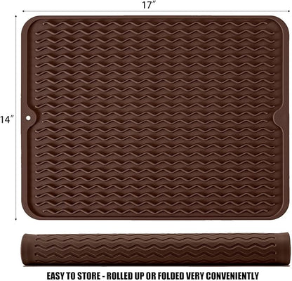Large 17" x 14" Silicone Dish Drying Mat - Image 2