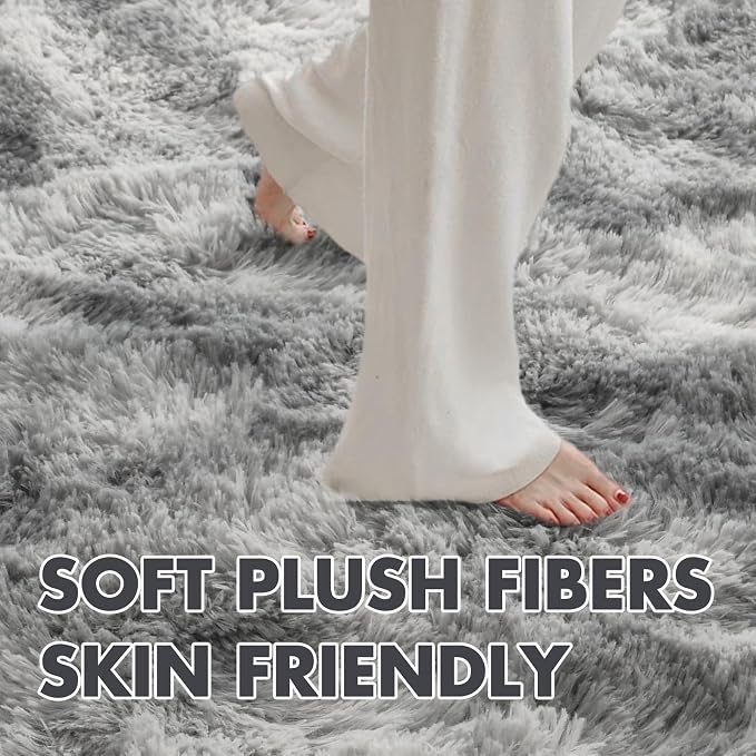 7x10 Ft Extra Large Shag Rugs for Living Room, Tie Dyed Ultra Soft Fluffy Furry - Image 6