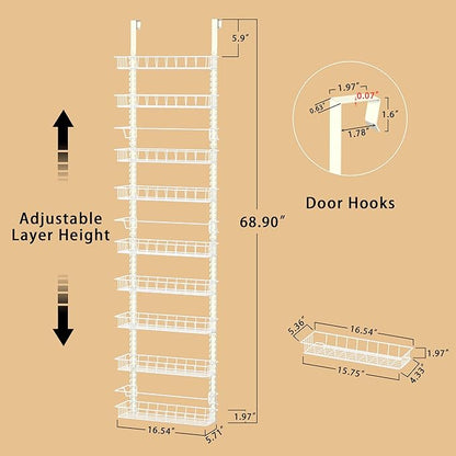 Churboro Over the Door Pantry Organizer Rack - Image 2