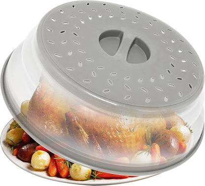 Collapsible Microwave Food Cover, Splatter Guard, Vented Microwave Lid by RUNZI