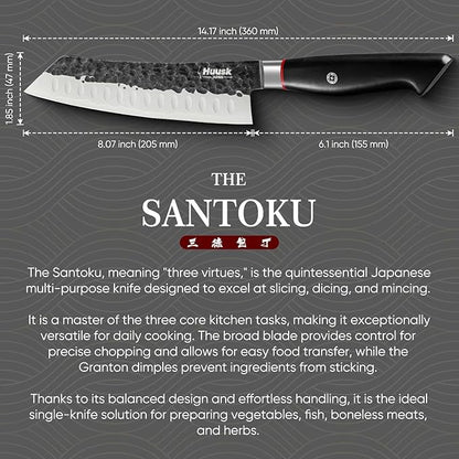 Huusk Santoku Japanese Chef Knife - Image 7