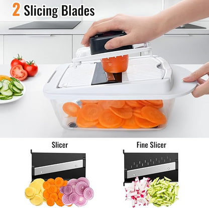 12 Blade All-in-1 Vegetable Chopper Mandoline Slicer - Image 5