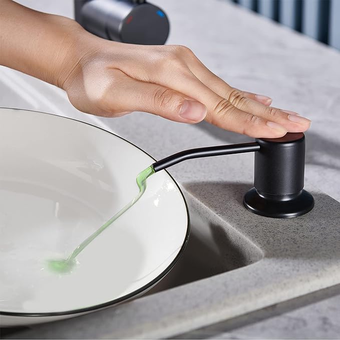 Soap Dispenser for Kitchen Sink Matte Black, Lotion Dispenser for Kitchen Sink - Image 5