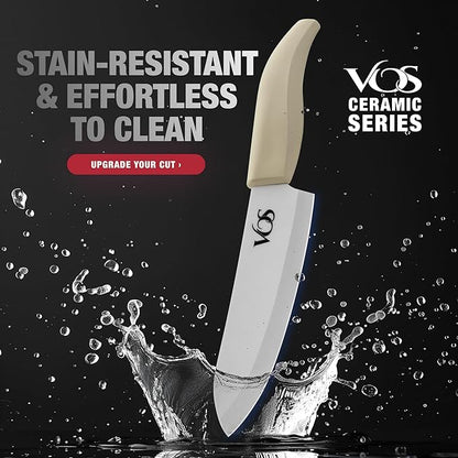Vos ceramic knives set for kitchen in gift box, 5 ceramic knife - Image 7