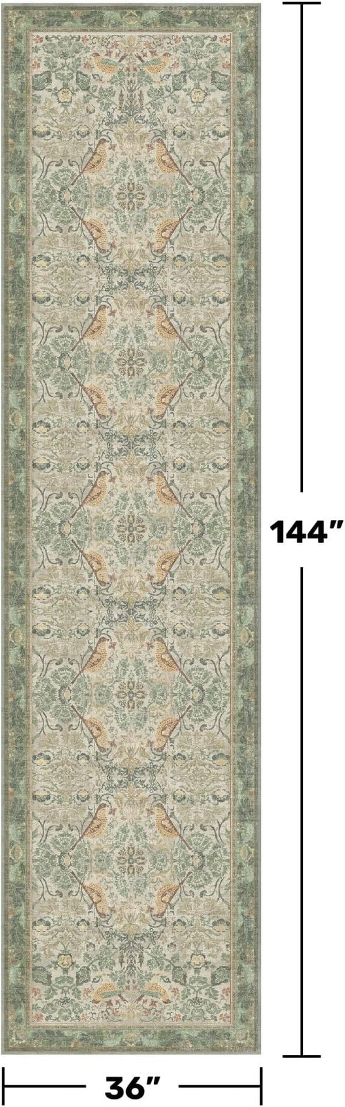 12ft Extra Long Vintage Runner Rugs - Image 2