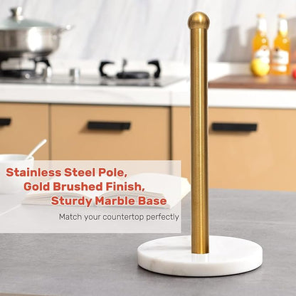 Heavy Weighted Paper Towel Holder, Easy One-Handed Design - Image 3