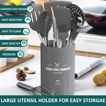Stainless Steel Kitchen Cooking Utensil Set, Umite Chef 15 pcs Cooking Utensils - Image 2