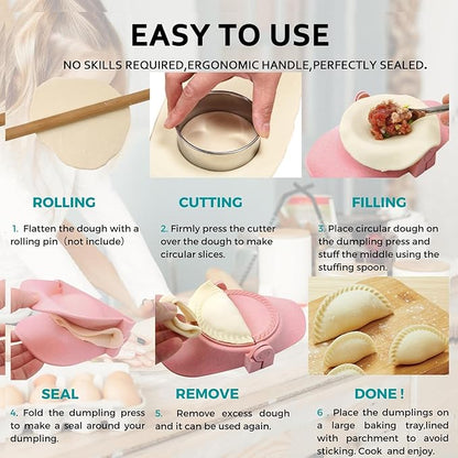 Empanada Maker Press, 6-Inch Extra Large Dumpling Maker Set - Image 6