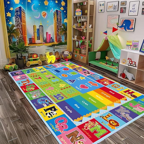 ABC Kids Play Rug, Non-Slip Classroom Carpet, 78.7" x 59" | Colorful ABC Pattern by Yongjoyalwaysstandsbyyou