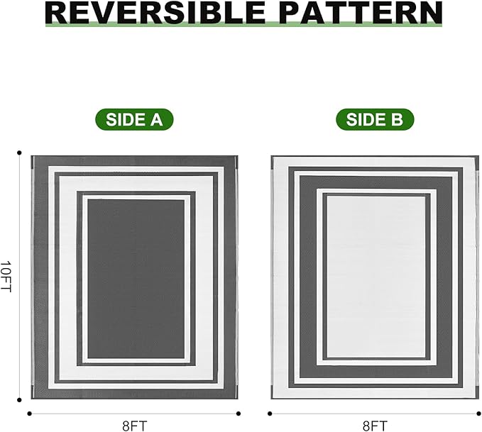 RURALITY Outdoor Rugs 8x10 Waterproof - Image 2