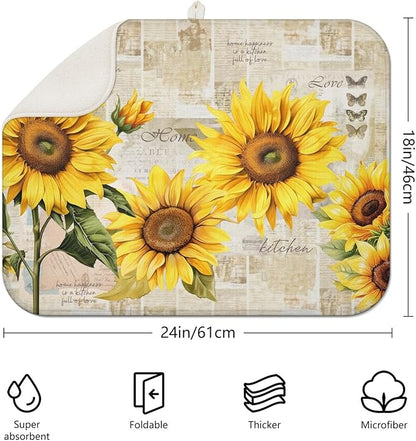 Dish Drying Mat Drainer Pads - Image 2
