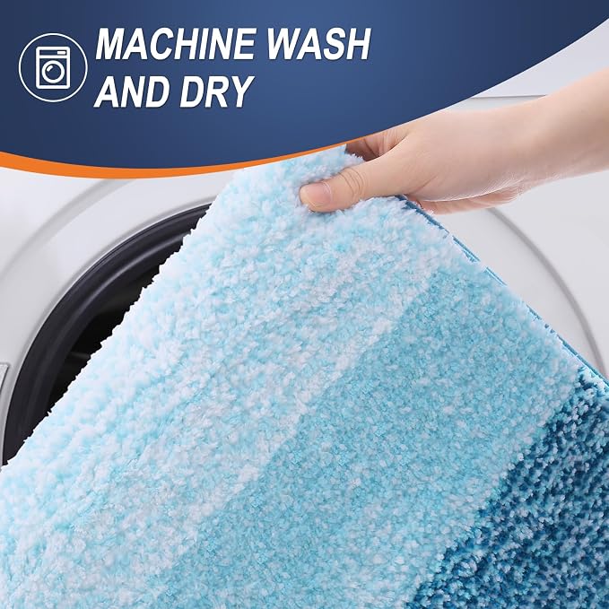 OLANLY Bathroom Runner Rugs Mat 70x24, Extra Soft Absorbent Microfiber Bath Rugs - Image 5