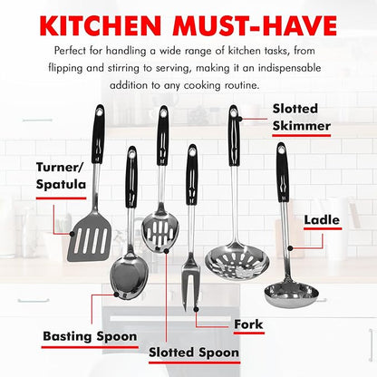 Chef Craft Select Heavy Duty Basting Spoon, 12 inch, Stainless Steel - Image 6