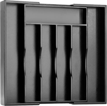 Bellsal Black Silverware Organizer Kitchen Drawer Organizer Expandable Bamboo - Image 8