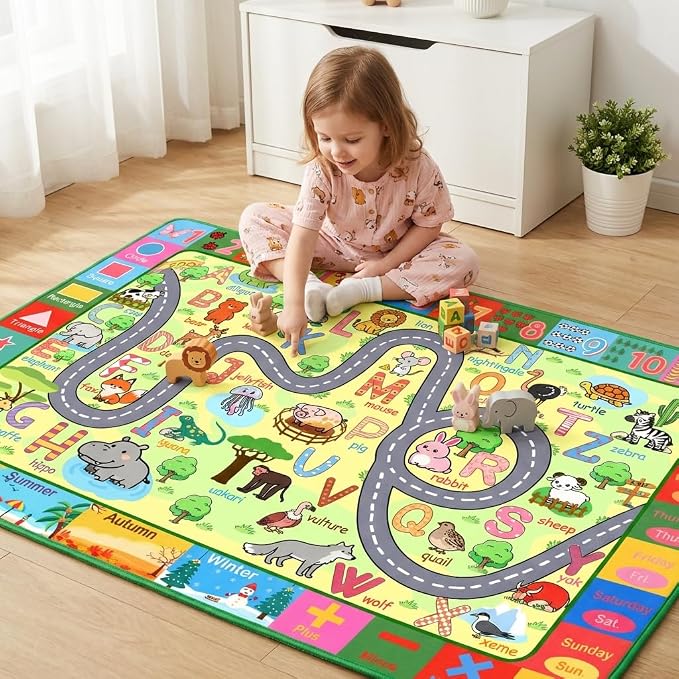 Alphabet ABC Rugs for Playroom Classroom 6x8 Feet, Educational Kids Area Rug - Image 5