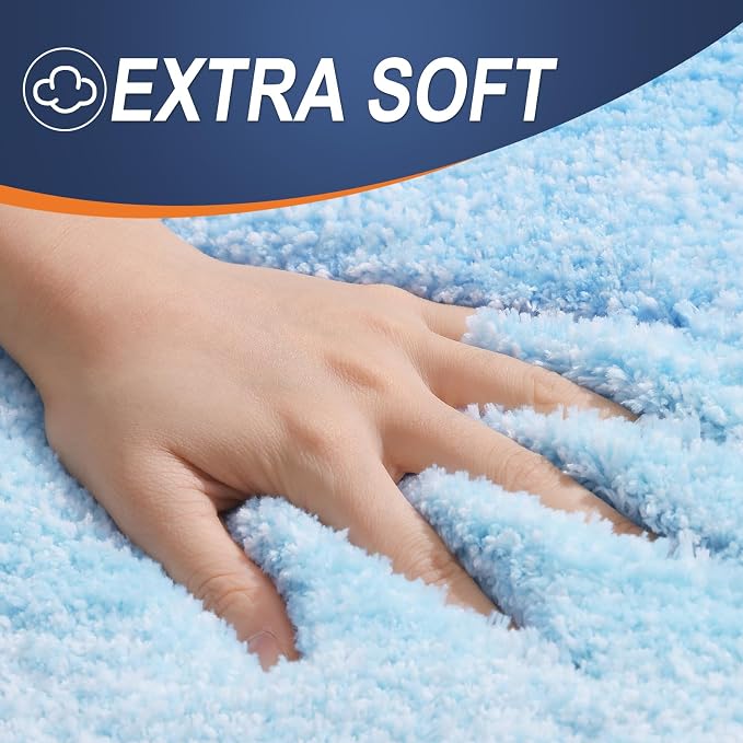 OLANLY Bathroom Runner Rugs Mat 44x24, Extra Soft Absorbent Microfiber Bath Rugs - Image 3