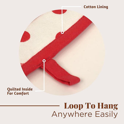 Folkulture Pot Holders for Kitchen | Pack of 2 Ribbed Soft Silicone Hot Pads | - Image 3