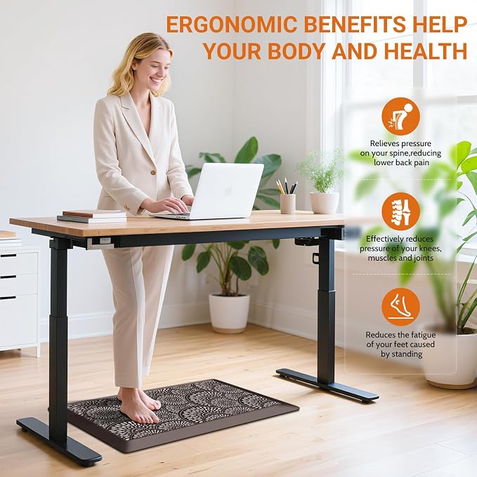 Mattitude 4/5 Inch Kitchen Mat, 17.3x28in Heavy Duty Ergonomic Comfort Foam - Image 6