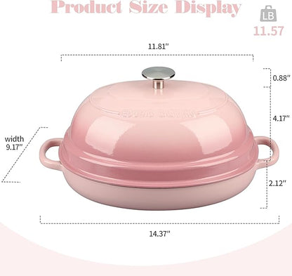 EDGING CASTING Enameled Oval Cast Iron Dutch Oven Pot - Image 2