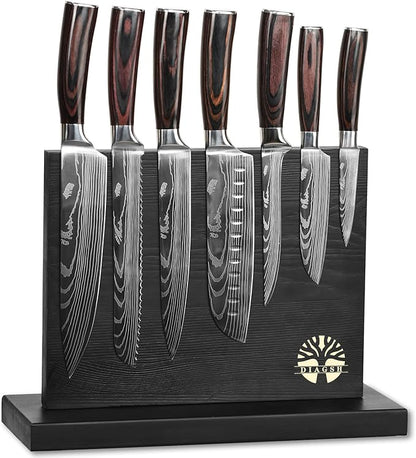 7-Piece Kitchen Knife Set with Magnetic Block by Diagsh