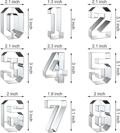 Number Cookie Cutter Set 3 Inch - Image 2