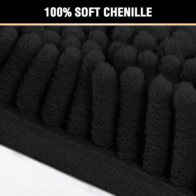 H.VERSAILTEX 20x32 Bath Mat Non-Slip Bathroom Rug Shag Shower Mat - Image 3