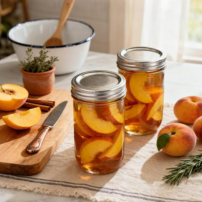 ComSaf 12 oz Mason Jars with Lids 6 Pcs, Regular Mouth Canning Jars with Seal - Image 4