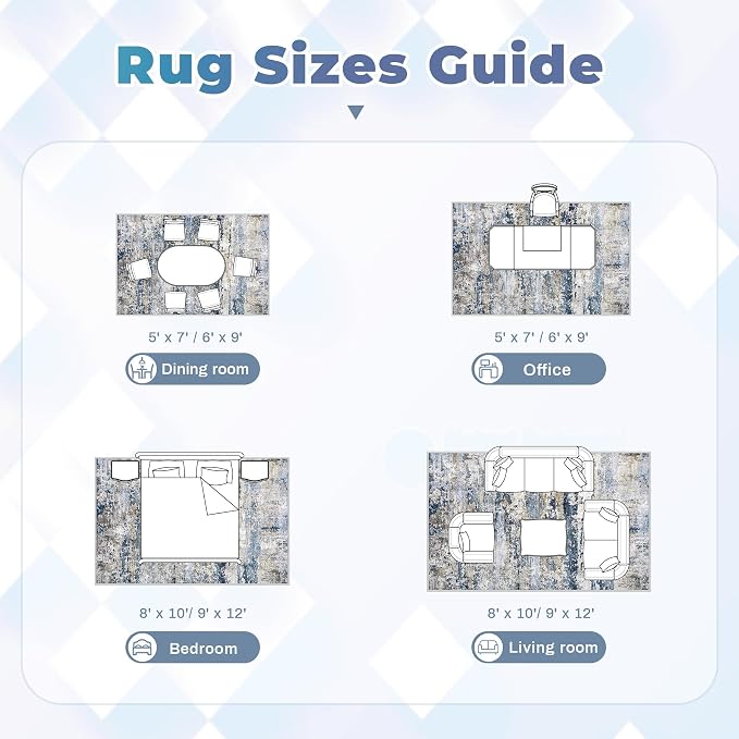 pmtsns Area Rugs 10x12 Living Room: Washable Rug Modern Abstract Neutral Soft - Image 8