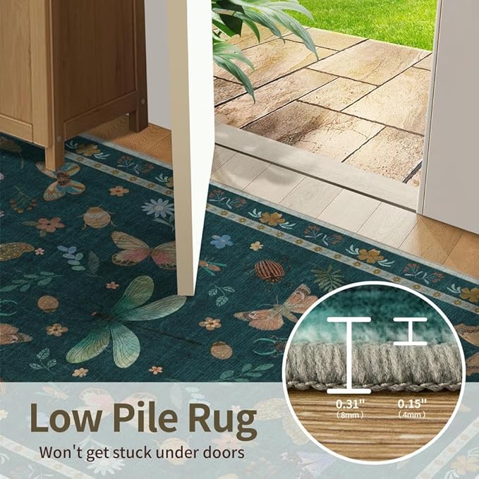 Rugxara Floral Rug for Living Room Bedroom - Image 6
