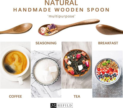4 PCS Small Wooden Spoons, 5.8 Inch Honey Spoons - Image 5