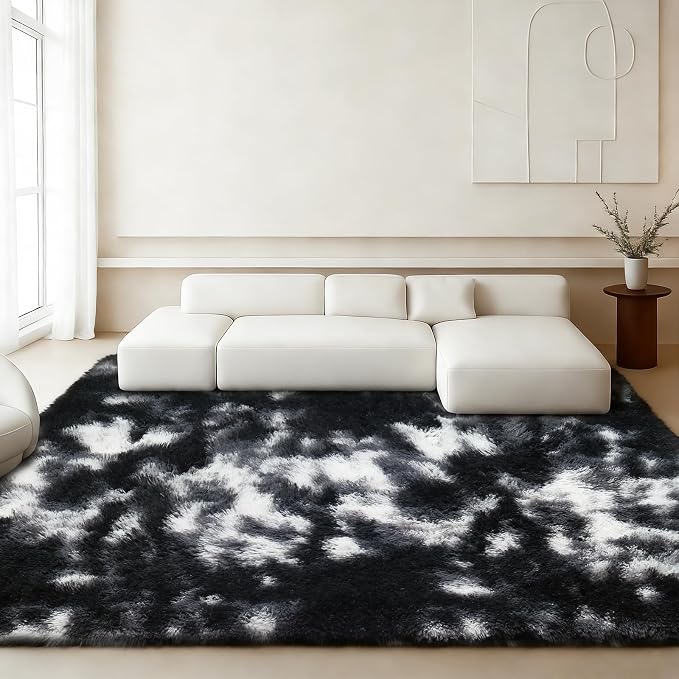 5x7 Plush Fluffy Area Rugs, Large Soft Carpet, Upgraded Non-Slip Rectangular Rug - Image 3