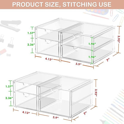 caktraie 2 Pack Desk Organizers, Makeup Organizer Storage - Image 3