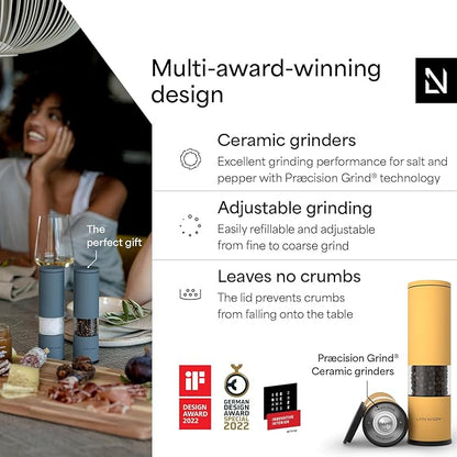 LARS NYSØM Salt and Pepper Grinder Set Manual, Stainless Steel Salt and Pepper - Image 2