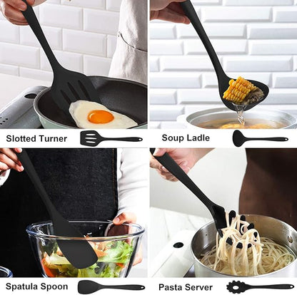 LIANYU 14 Pcs Silicone Kitchen Utensils Set - Image 4