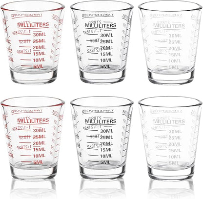 SAIAOKJ Shot Glasses Measuring Cup Set 6 Pack Espresso Shot Glasses Liquid by SAIAOKJ