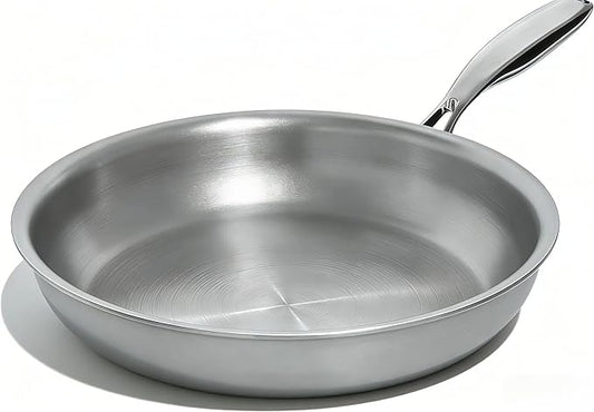 Umite Chef 12 inch 5 Ply Stainless Steel Frying Pan Non-Toxic PFOA&PTFE Free by UmiteChef